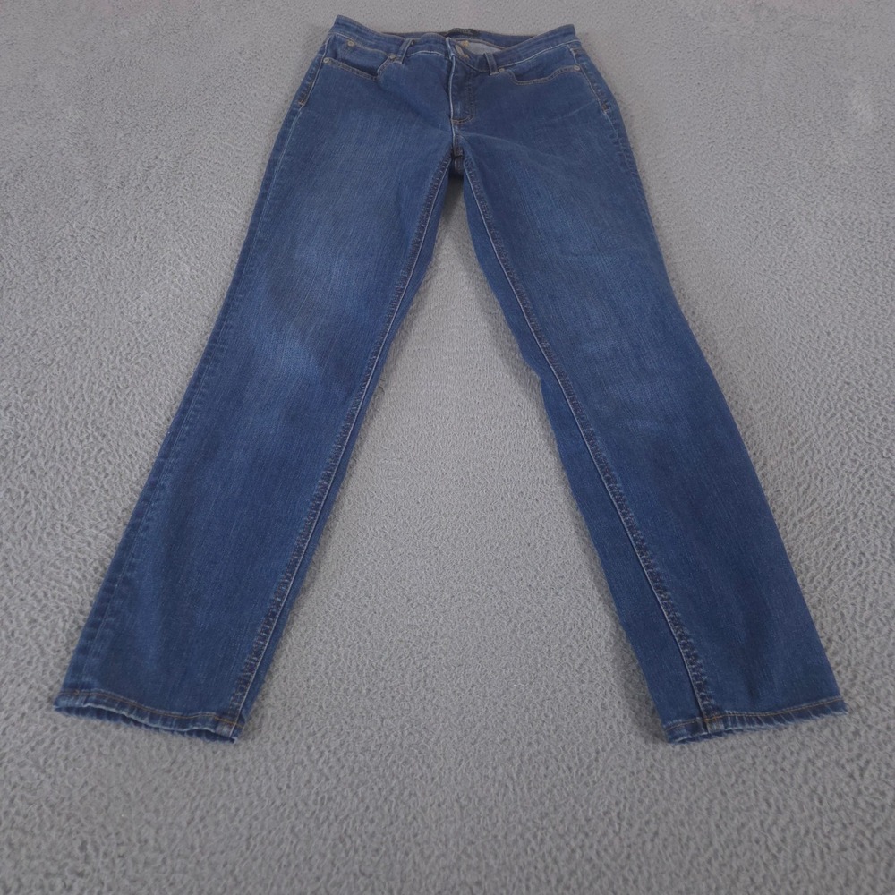 Talbots Jeans Womens 2 Blue Slim Ankle Flawless Five-Pocket Stretch Denim Pants